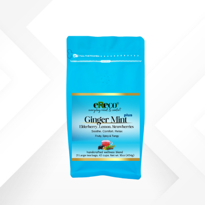 ERECO Natural Cold Relief Tea Blend, with Ginger Mint and Elderberry