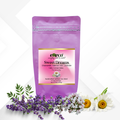 ERECO Natural Sleep Tea with Valerian Root, Chamomile, Lavender Tea