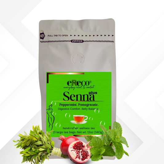 ERECO Colon Cleansing Tea — Senna with Pomegranate & Peppermint for Digestion